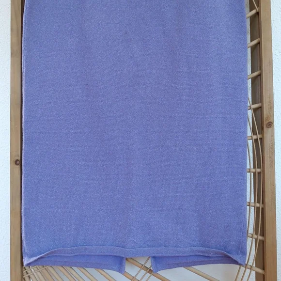 Vintage Draper's & Damon's Purple Knit Metallic Skirt / Size Large - Picture 6 of 10